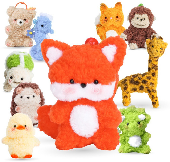 토이토 DIY 애니멀 모루 인형 키링 철사 가방고리 만들기, 1개, 여우