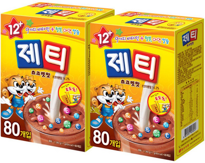 동서 제티 초코 스틱80T(대용량) x 2개, 17g, 80개입