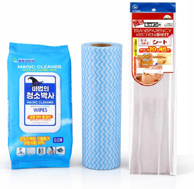 다벤(DAVEN) 주방 청소용품 세트 청소박사 일회용수세미 오염방지시트지, 1세트, 청소박사, 일회용수세미, 오염방지시트지