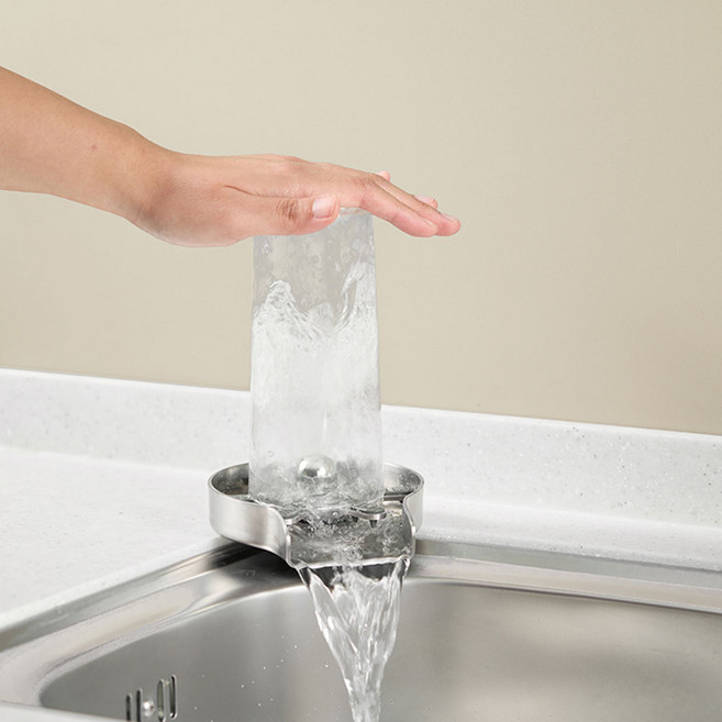 [방문설치포함]현대큐밍 프리미엄 자동 컵세척기 고압 회전 텀블러세척 싱크대 컵 세척기 HZZCD00S0D, 1세트, 방문설치형