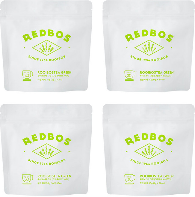 레드보스 그린 루이보스티 30티백, 4개, 1개, 30개입, 1g