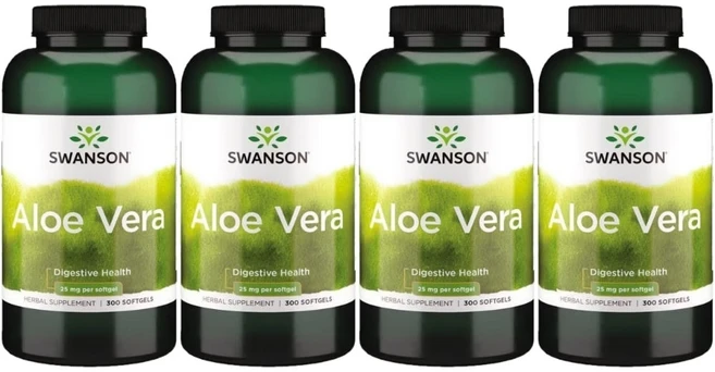 스완슨 알로에 베라 25mg, 4팩, 300정 - 쿠팡
