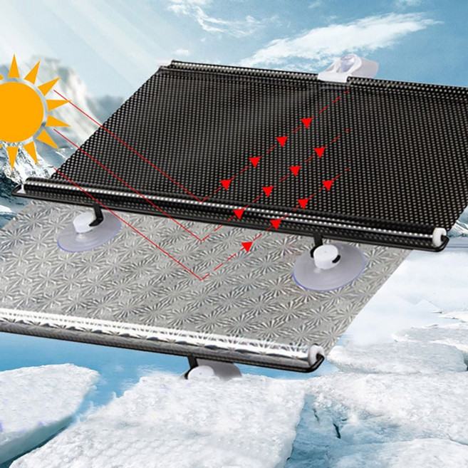 자동차 앞유리 뒷유리 햇빛 차단 롱 블라인드 커튼 차량블라인드 햇빛가리개 자동차햇빛가림막, 실버