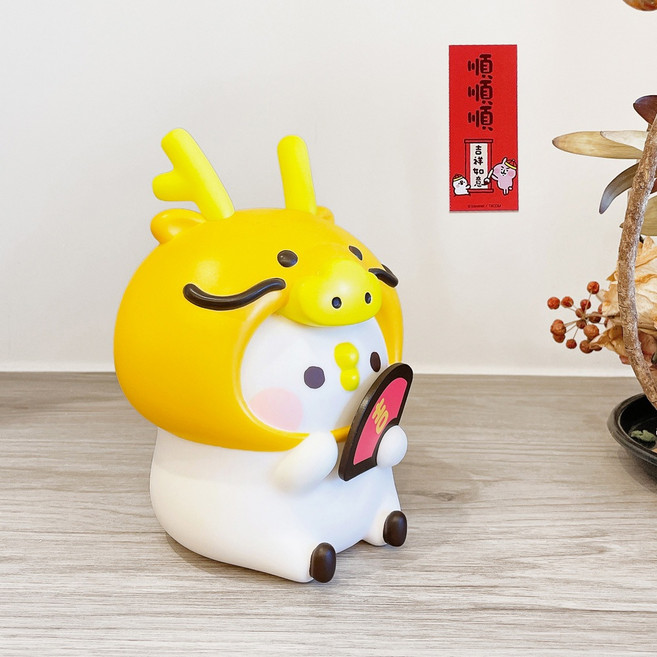 卡娜赫拉的小動物 龍年 造型存錢筒 擺飾 粉紅兔兔 P助 公仔, 1個