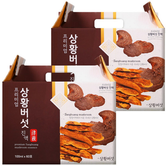 건강중심 국산 상황버섯 즙 진액, 120개, 100ml
