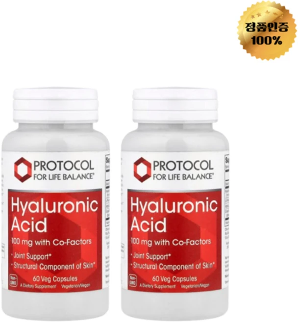 1+1 프로토콜 히알루론산 100mg 베지 캡슐 60정, 2개 - 쿠팡
