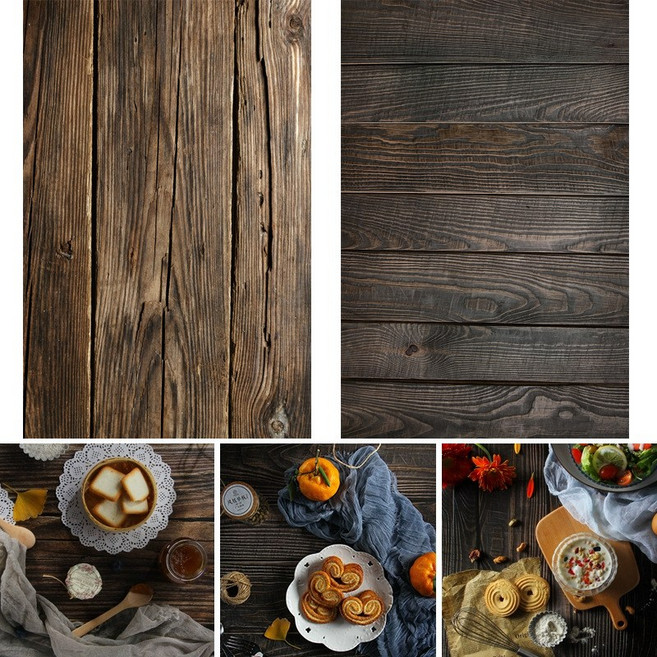 키누리 감성 사진 촬영 소품 포토 양면, 02. 다크 우드 원목, 02. 다크 우드 원목, 1개