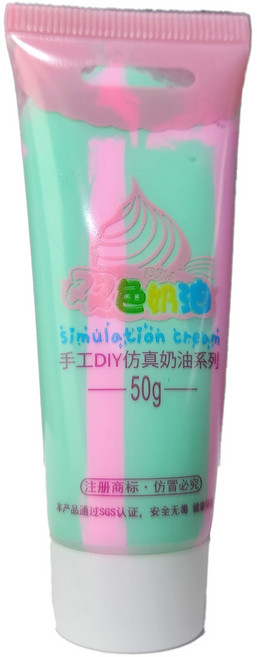 투톤 데코덴생크림, 투톤 핑크그린, 1개