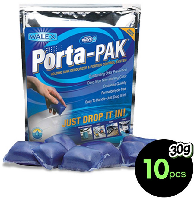 포타팩 용변분해제 PORTA-PAK 10개팩, 블루, 10개