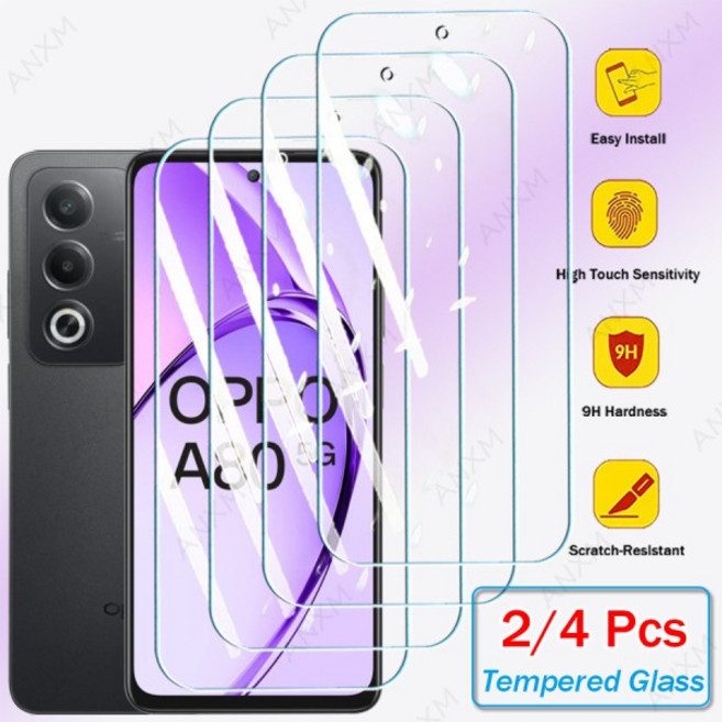 호환 2/4Pcs 강화 유리 OPPO A80 A79 A60 A59 A40 A20 A98 A78 A97 A57 A17 A16 커버 화면 보호 필름 전체, 2Pcs HD Glass, 10 OPPO A17 ( A17K )