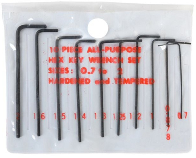 초소형 정밀 육각 l렌치 세트 10pcs 0.7-2mm 안경 시계 드론 미니 기기 조립 수리 공구 마이크로공구 l렌치세트 수공구