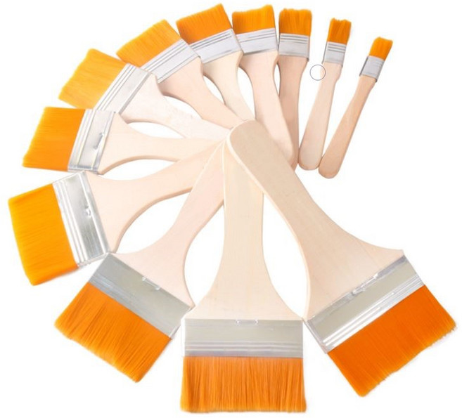 생활스토리 부드러운 페인트 붓 붓폭 평붓 백붓 젯소붓 청소붓 수성 도구 규격, 백붓_6호, 1개