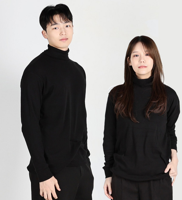 베루스 남녀공용 면 목폴라티셔츠 반목/긴목 VETMW500