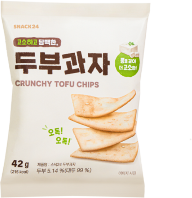 스낵24 두부과자, 30개, 42g