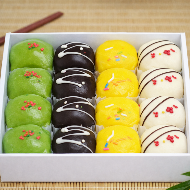 (떡DC몰) 초코모찌 찹쌀떡 선물용 답례떡 빙수토핑 (35g+48알 1.68kg) 자연해동떡 굳지않는떡 아이들 간식행사떡, 3박스, 1.68kg