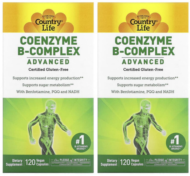 컨트리라이프 코엔자임 B-컴플렉스 어드밴스드 베지캡슐 120정, 120캡슐, 2개