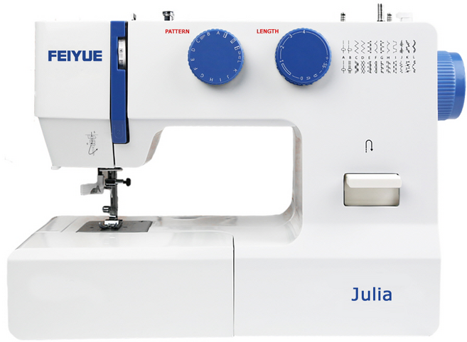 페이유 줄리아 / FEIYUE Julia 가정용 홈미싱 - 가정용미싱 최초 서보모터.25패턴.자동실끼우기.수직가마.통주물.100W 고출력