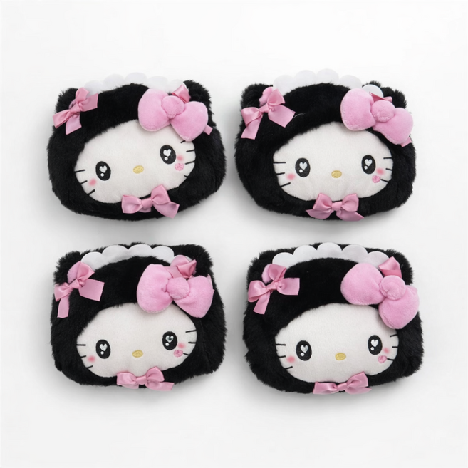 [일본정품] 헬로키티 네코네코메이드 릴 카드지갑 패스케이스 카드케이스 인형 파우치 키링