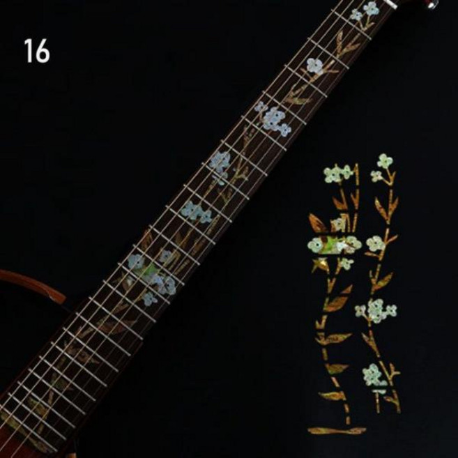 일렉트릭 어쿠스틱 기타베이스용 크로스 인레이 데칼 프렛보드 스티커 초박형 액세서리 22 가지 신제품, 08 16, 1개