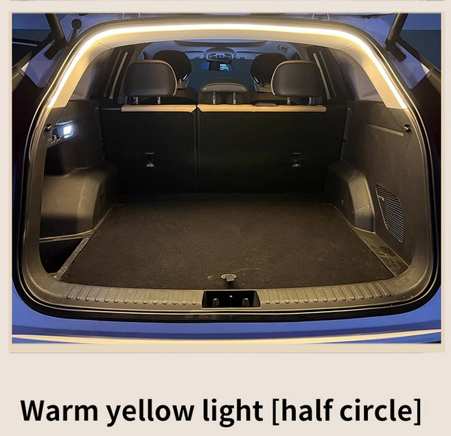 자동차 트렁크 조명 자동 실내 뒷문 조명이 LED, 2M Warm Yellow, 1개