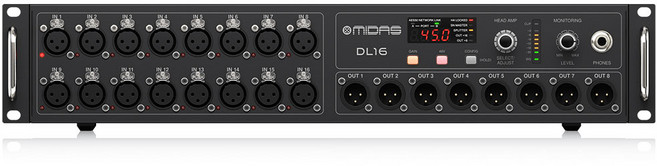 마이다스 DL16 디지털 스테이지 박스 16입력 8출력 마이크 프리앰프 I/O 스네이크 무대 스튜디오 공연용 행사용 MIDAS DL-16 디지털 믹서