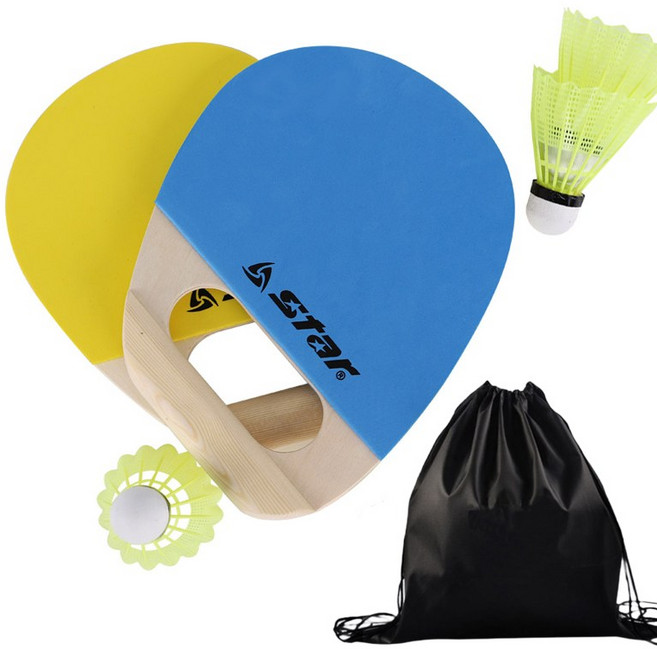 스타 핸들러 세트 NXR200 패드민턴세트 투센 파우치, 1세트, 옐로우블루