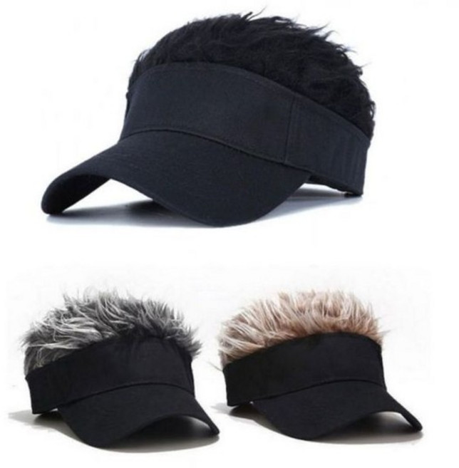 자외선차단모자 다용도 선캡 남성 썬캡 골프웨어 인조 인모 가발 모자