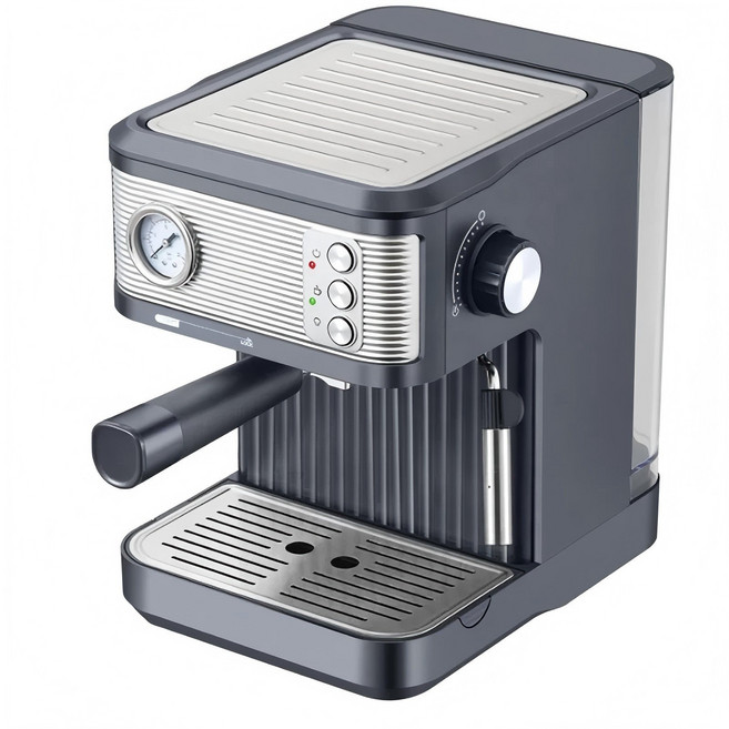 Espresso Machine意式咖啡機家用小型半自動20Bar咖啡機奶泡, 1個, 858機械壓力錶款【現貨】:國內可用插