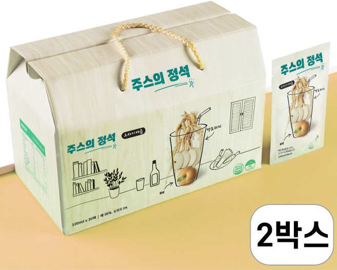 주스의정석 도라지배즙 물넣지 않고 배 착즙액으로 우려낸 도라지, 60개, 100ml