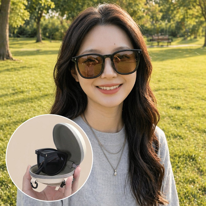 오브제이스 편안한 트레킹 아웃도어 접이식 선글라스+케이스