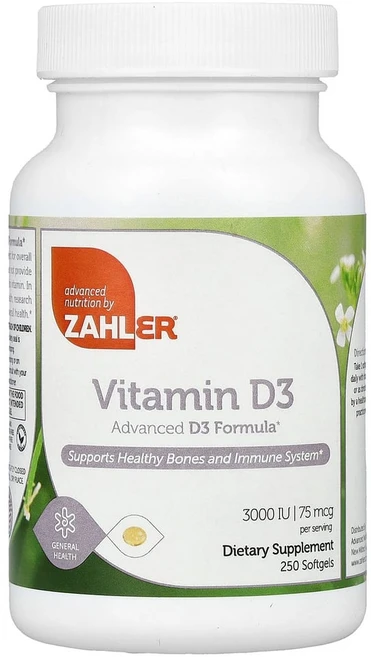 잘러 비타민 D3 포뮬러 75mcg(3000IU) 250정 소프트젤, ZAH00040, 1개 - 쿠팡