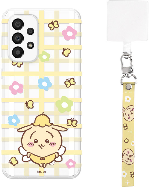 코쿼드 먼작귀 요정 클리어 케이스+태그스트랩_갤럭시A53_토끼요정