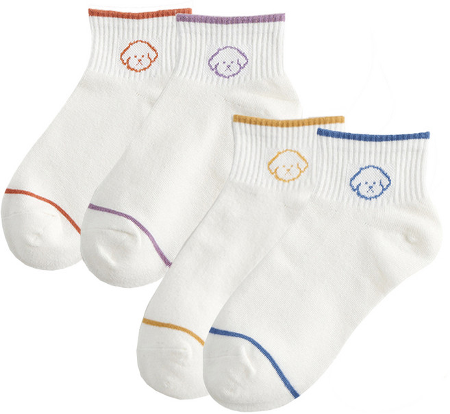 귀여운 캐릭터 포인트 발목 중목 양말 컬러 학생 데일리 양말