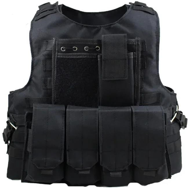 양궁 Uniforme 훈련 택티컬 조끼 야외 사격 위장 의류 Colete Tatico 스포츠 하이킹 도시 CS, 05 Black, 1개