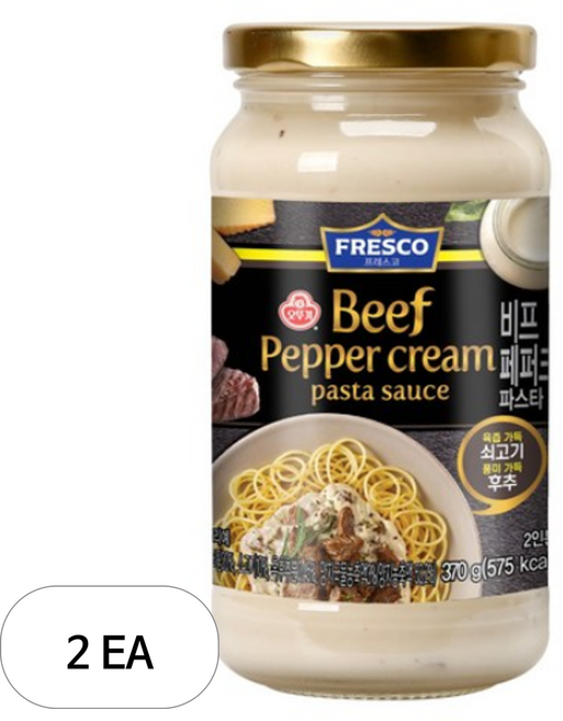 오뚜기프레스코 비프페퍼크림 파스타소스, 370g, 2개
