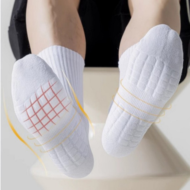 족저근막염 쿠션 양말 편안한 스포츠양말 충격흡수, 1개, 화이트(고급형)