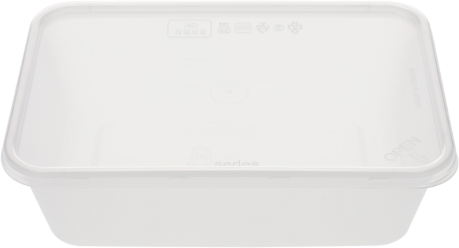 체인컴퍼니 사각 밀폐 사출 죽용기 소형 650ml, 1세트, 50개