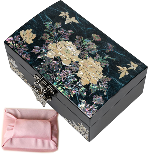 스튜디오아윤 목단자개보석함, 블루보자기, 1개