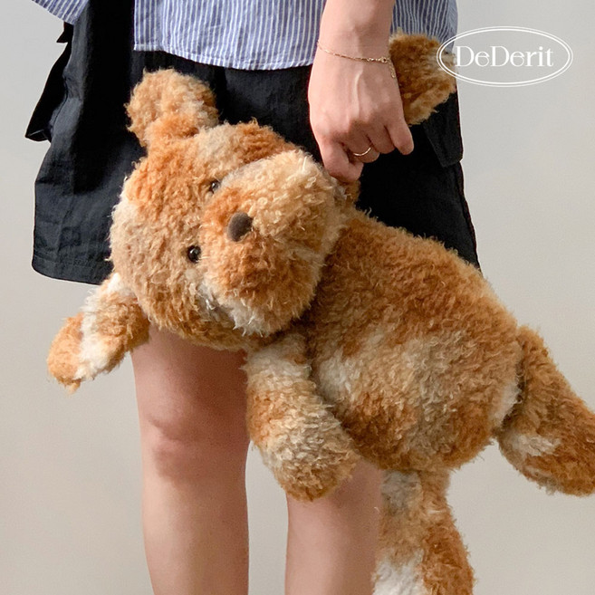 데데리트 귀여운 누룽지 뽀글이 비숑 강아지 인형 집들이 생일 선물, 누룽지 비숑 강아지 인형 50cm, 1개, 색상, 높이