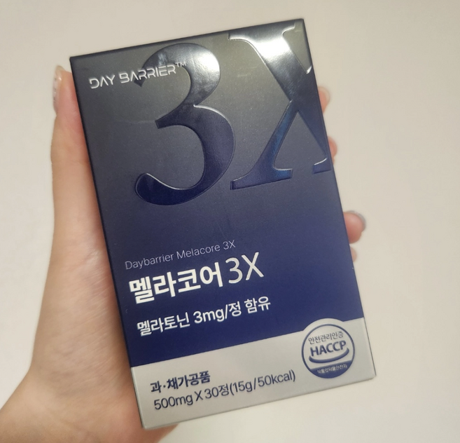 데이배리어 멜라토닌 멜라코어 3X 15g, 3개, 30정