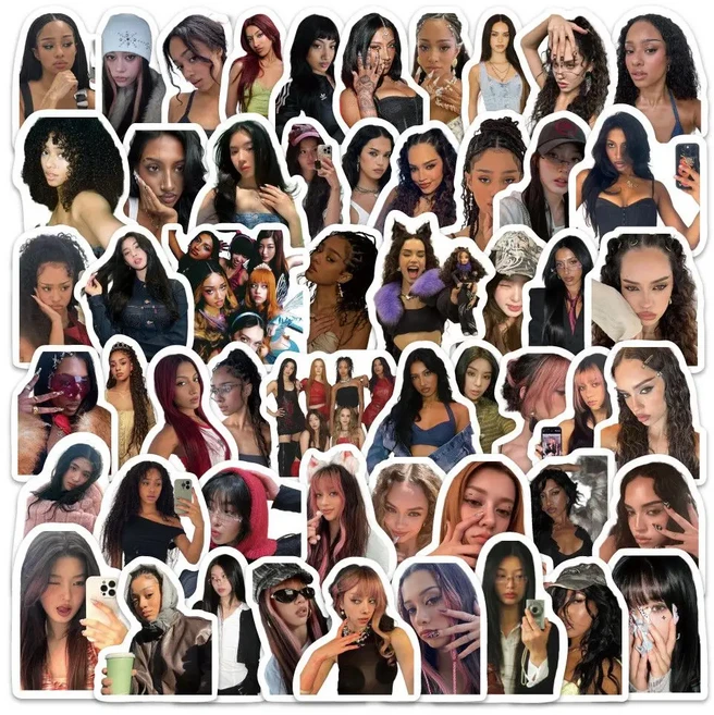 100개세트 Kpop KATSEYE 스티커 PVC 방수 자가 접착 장식 노트북 데칼 라라 마논 메간 팬 선물, 100pcs