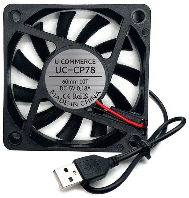 USB쿨러 60mm 10T 팬 컴퓨터 시스템 PC 튜닝 어항 고풍량 12V 냉각팬 쿨러 케이스용 쿨링팬 dew+56644TT