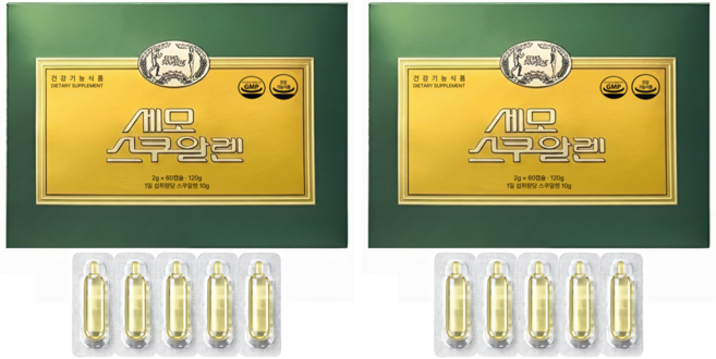 세모스쿠알렌 2g x 60캡슐 + 쇼핑백, 60정, 2개