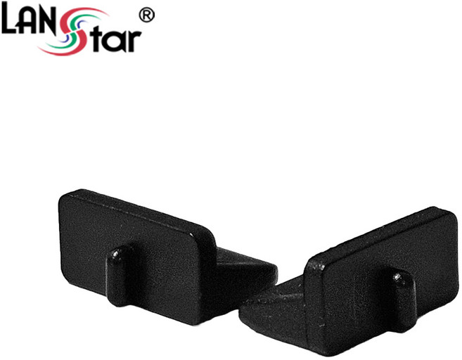 LANstar USB A형 포트 먼지마개 블랙 100개입 LS-DC-USBPE-BKC, 1개