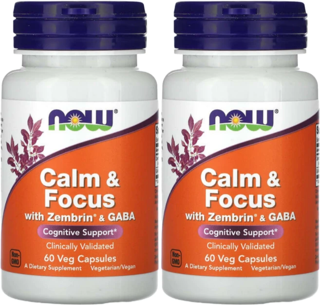 나우푸드 Calm & Focus Zembrin 및 GABA 함유 60캡슐 2통, 60정 - 쿠팡
