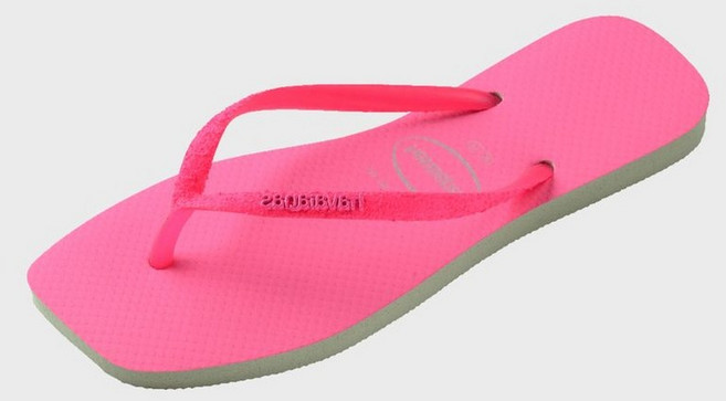 하바이아나스 HAVAIANAS 슬림 스퀘어 글리터 네온 Pink