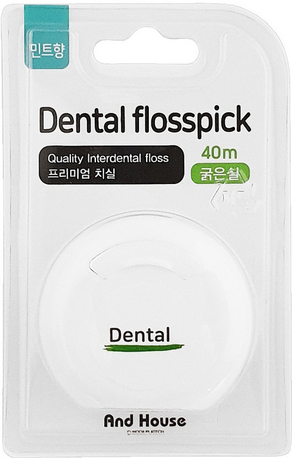 우일 덴탈 프리미엄 치실 민트향(선택) 40m 구취예방, 1개