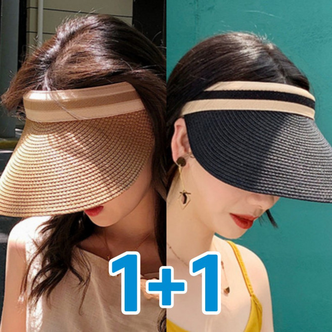 디어제이 밀짚 썬캡 라탄 모자 햇빛 차단 가리개