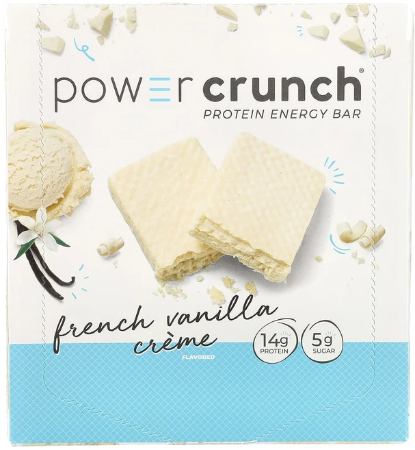 비엔알지 Power Crunch 단백질 에너지 바 프렌치 바닐라 크림 바 12개 각 40g(1.4oz), 1개, PRW72238, 40g - 쿠팡