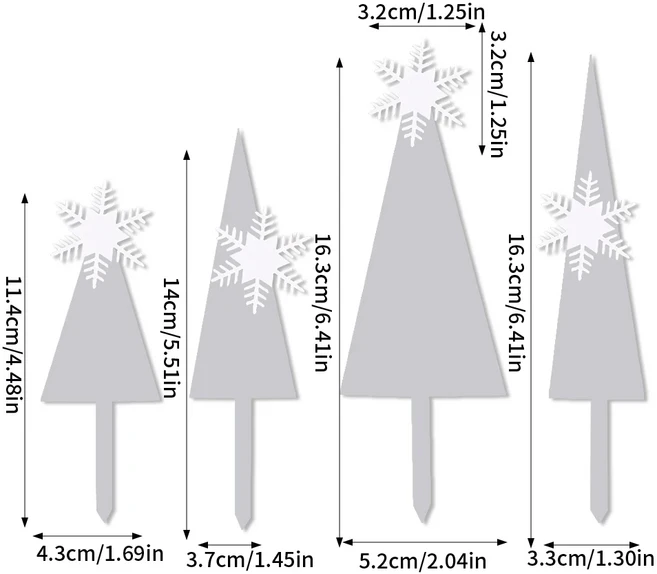 냉동 눈 케이크 장식 아크릴 성 나무 토퍼 겨울 테마 소녀 생일 파티 용품, 07 F